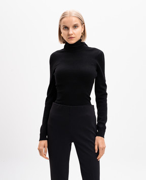 Givenchy Black 4G Logo Embroidered Crew Neck Wool & Cashmere Sweater BW90RN4ZN9