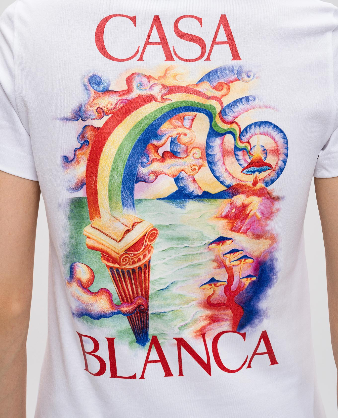 

White T-shirt with NATURE TEACHER print Casablanca