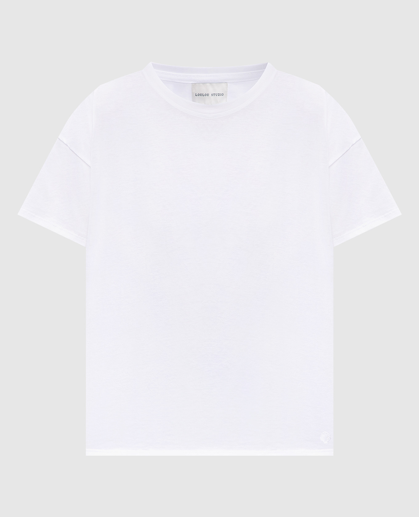 

BASILUZZO white T-shirt with logo emblem Lou Lou Studio
