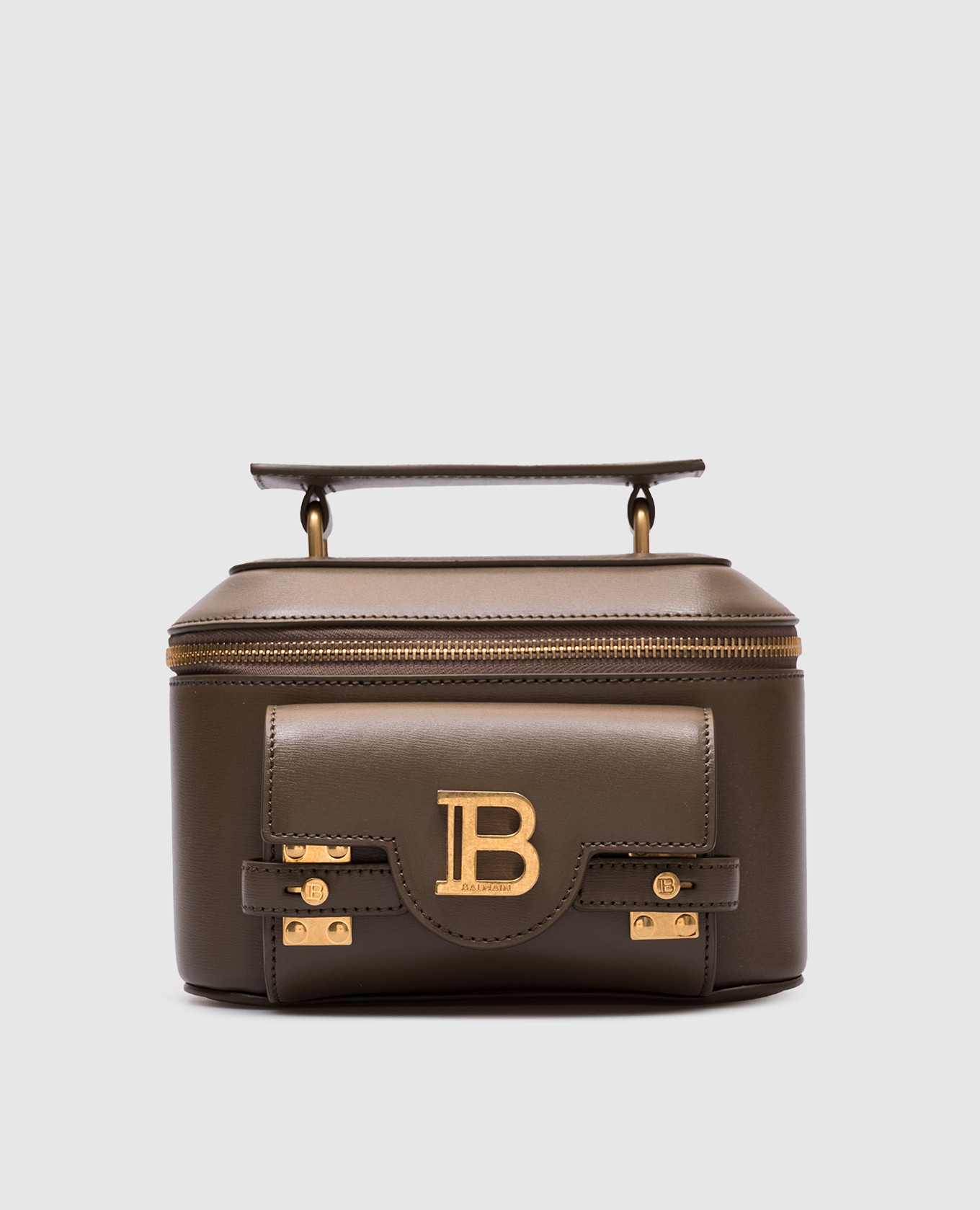

Brown leather bag B-Buzz Balmain