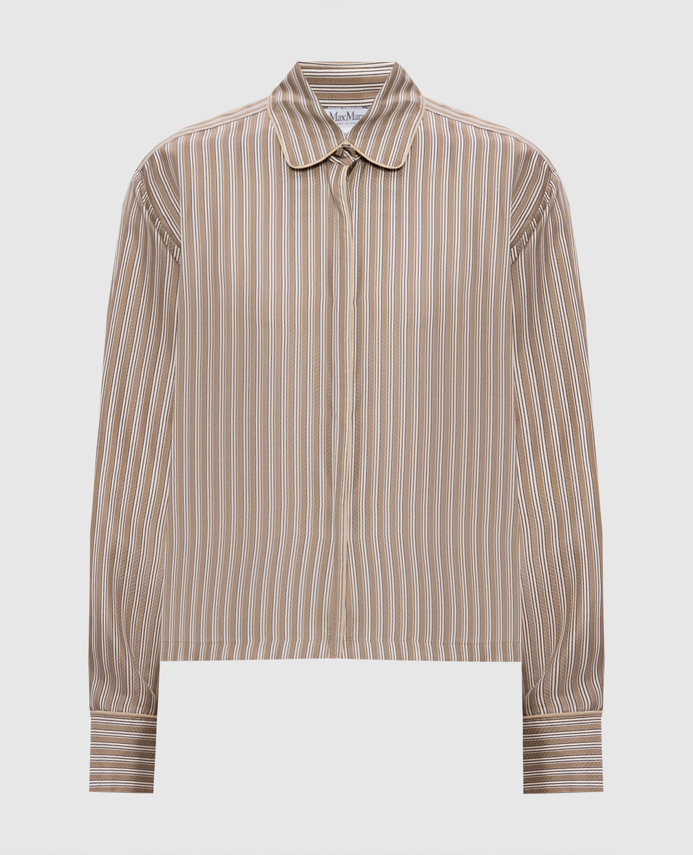 

BRAMA striped silk blouse Max Mara, Khaki
