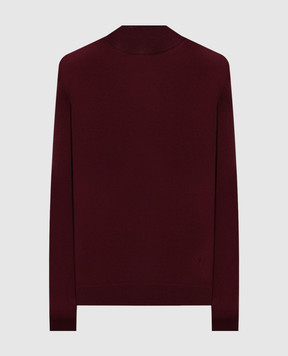ISAIA Burgundy wool golf MG8015YP005