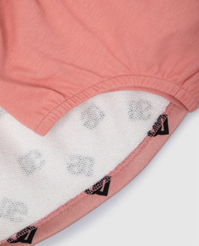 Dolce&Gabbana Baby pink dress with monogram logo print L2JD9FHS7LL