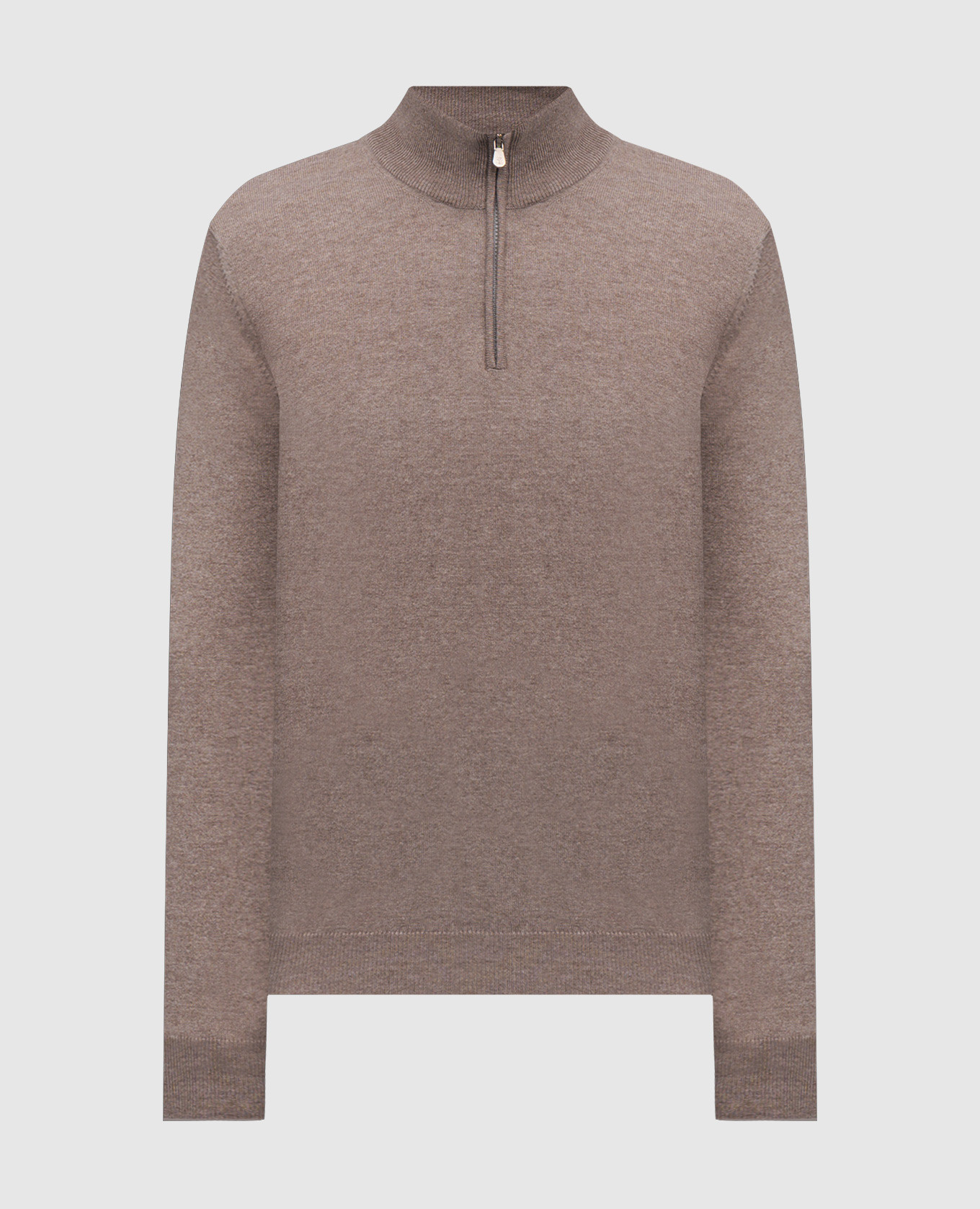 

Brown cashmere jumper with zipper Brunello Cucinelli