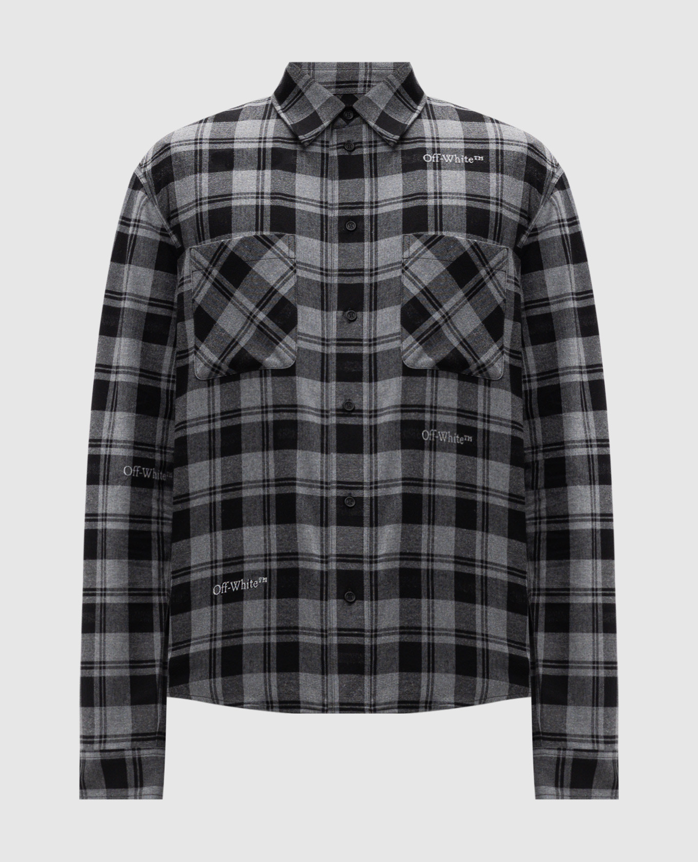 

Gray checkered shirt with logo Off-White, Grey