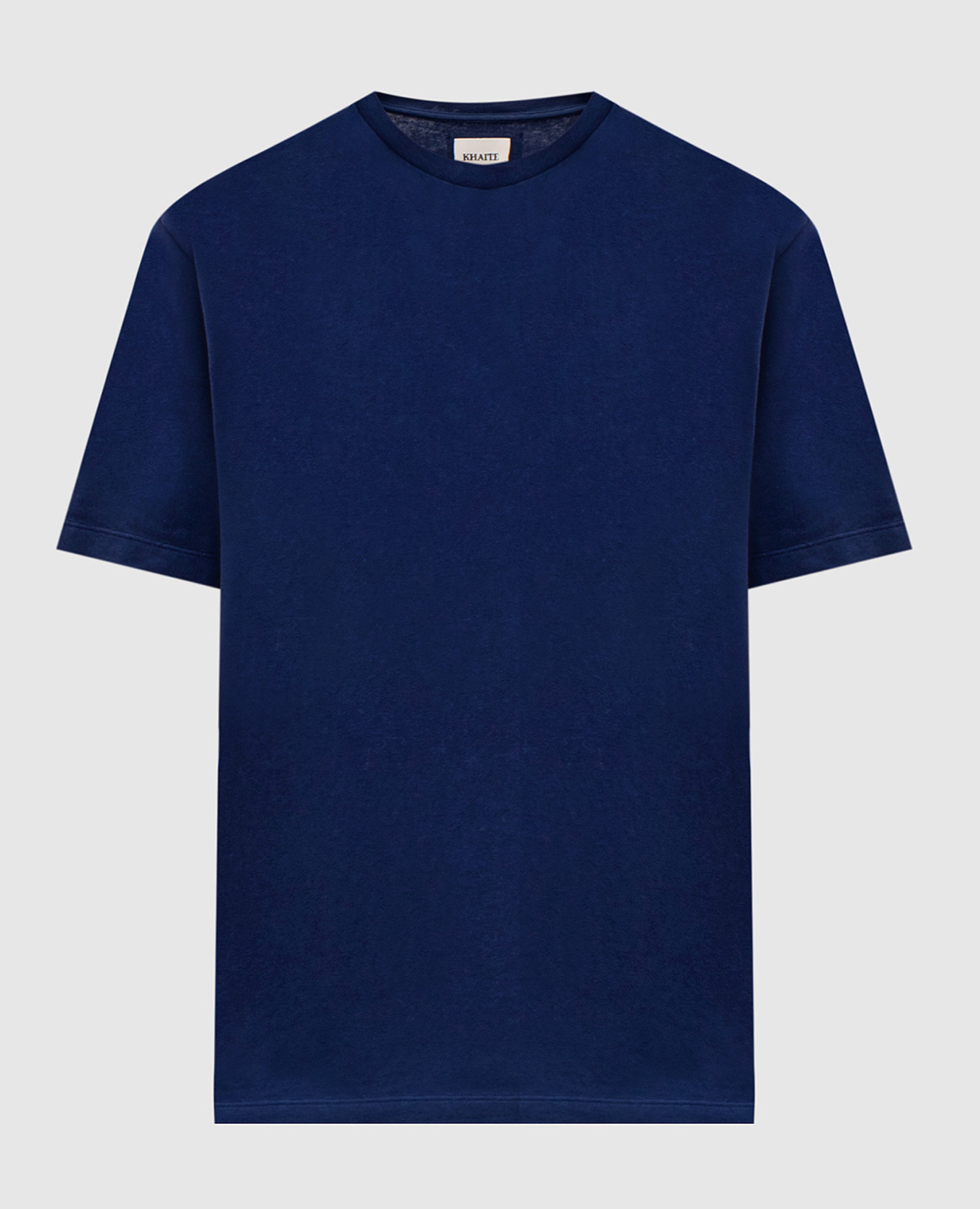 Blue mae t-shirt with logo patch khaite