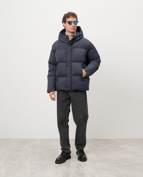 Herno Blue down jacket with metallic logo PI001171U12456Z