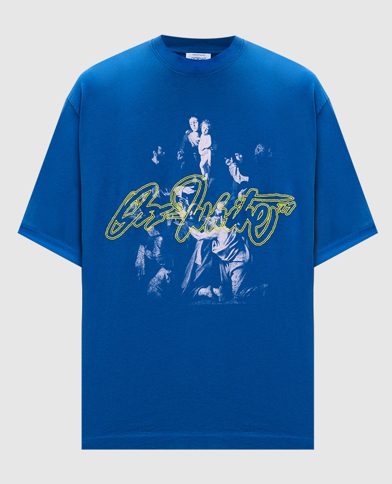 

Blue Script Mary T-shirt with logo embroidery Off-White