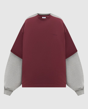 Vetements Grey triple-layer sweatshirt with logo UA66CW630G