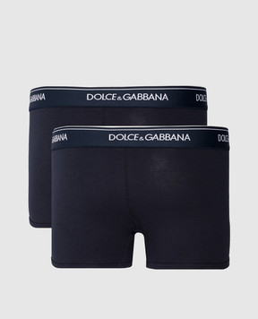 Dolce&Gabbana Set of blue boxer briefs with logo M9C07JONN95