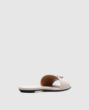 Alexander McQueen White leather flip-flops 817471WIACT
