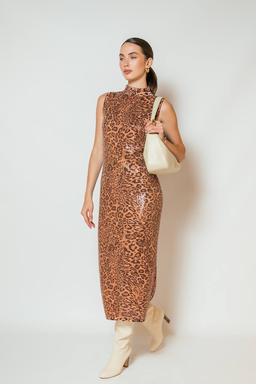 Brown animal print top and cardigan set Twinset 6
