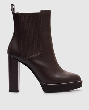 Brunello Cucinelli Brown leather ankle boots MZDSPG366
