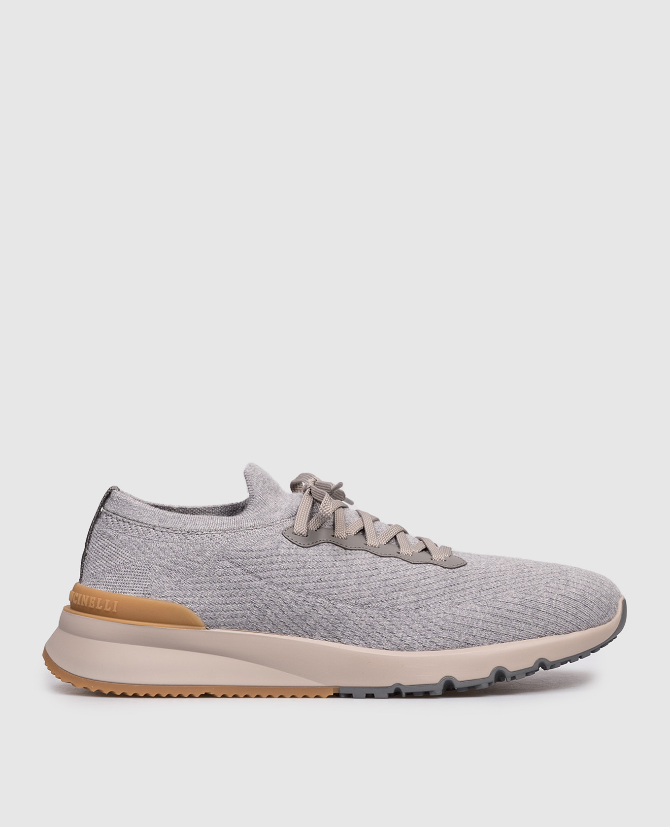 Grey insulated wool sneakers Brunello Cucinelli