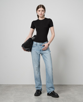 Helmut Lang Blue jeans with a distressed effect O01DW203