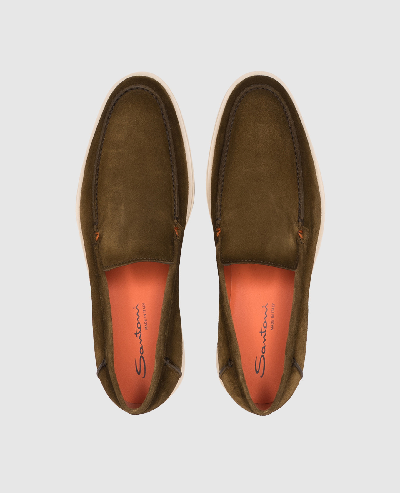 

Green suede loafers BOTANIST A GEXV84 Santoni, Khaki