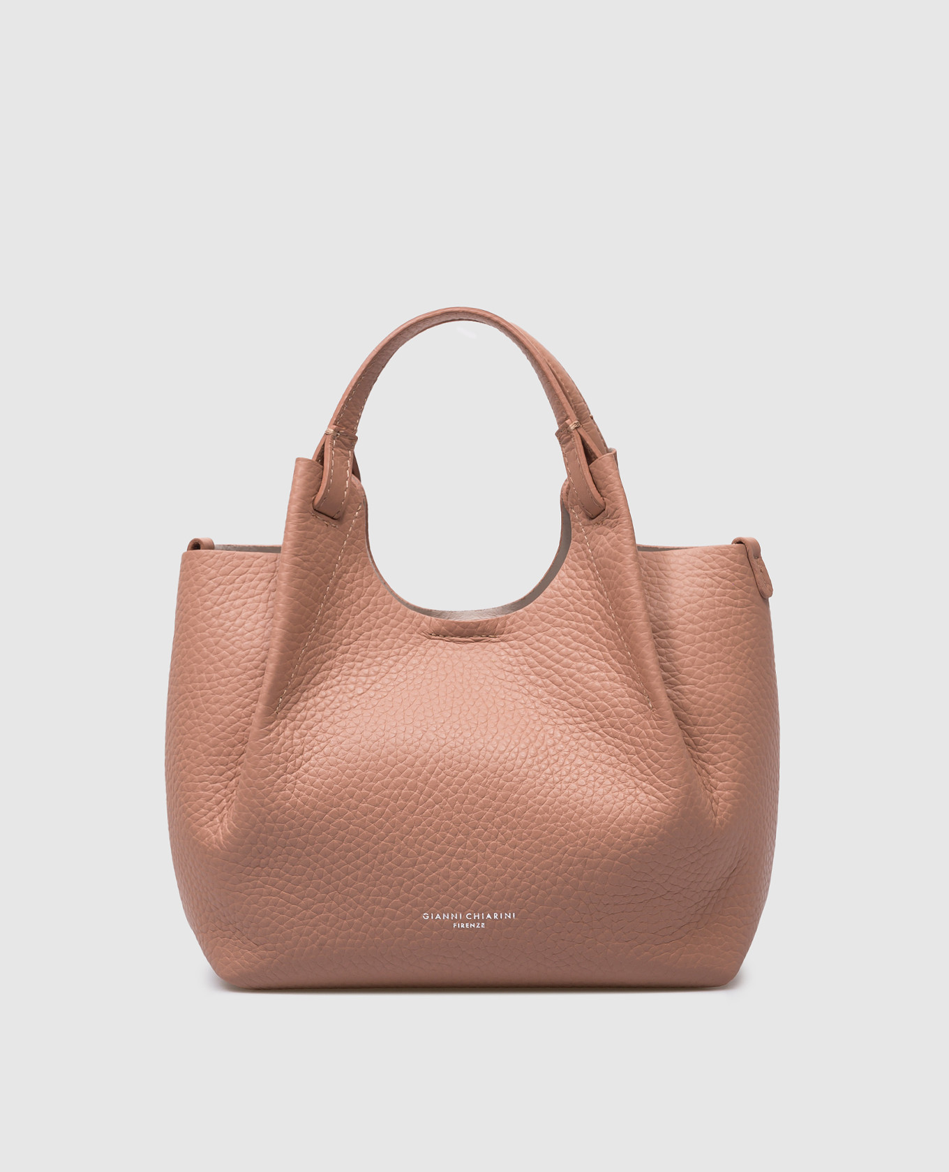 

Dua pink leather tote bag with logo print Gianni Chiarini