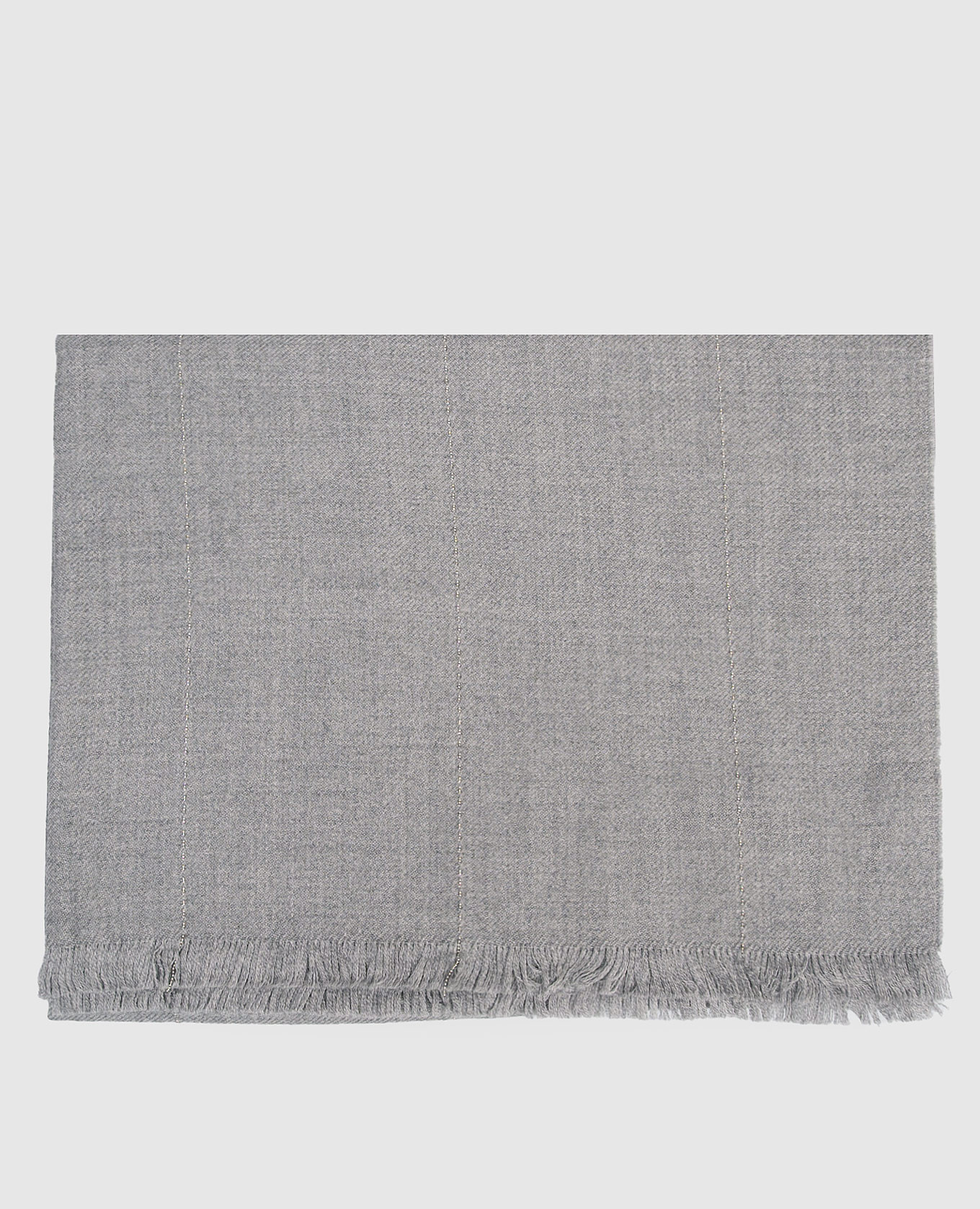 Gray wool scarf Peserico