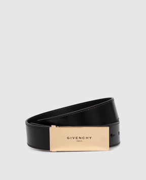 Givenchy Black glossy leather belt with logo BB409BB13A