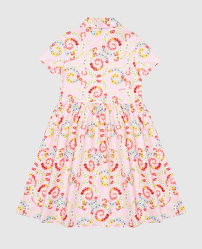 Versace Children's pink floral print shirt dress 10181421A13110