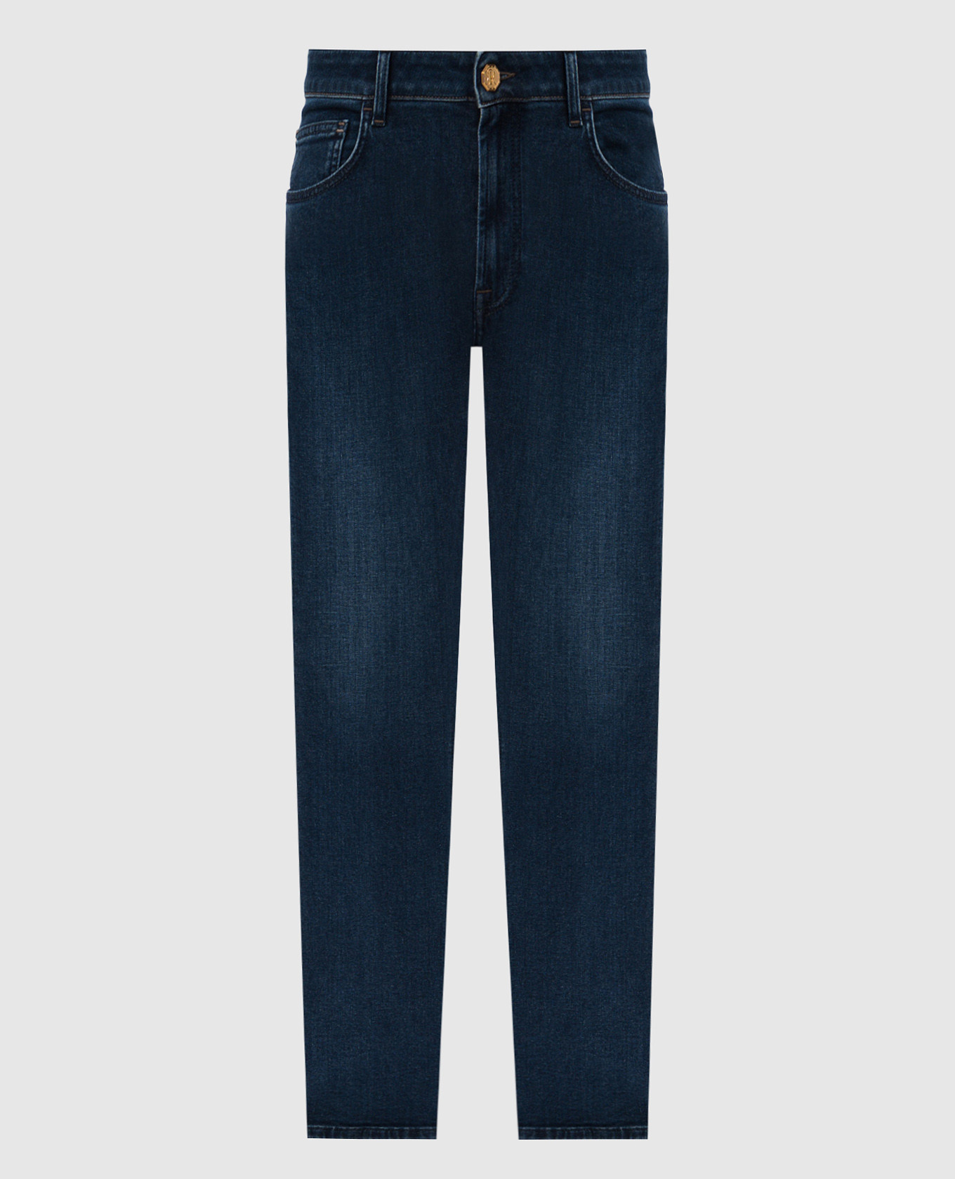 

Blue jeans with logo embroidery Stefano Ricci
