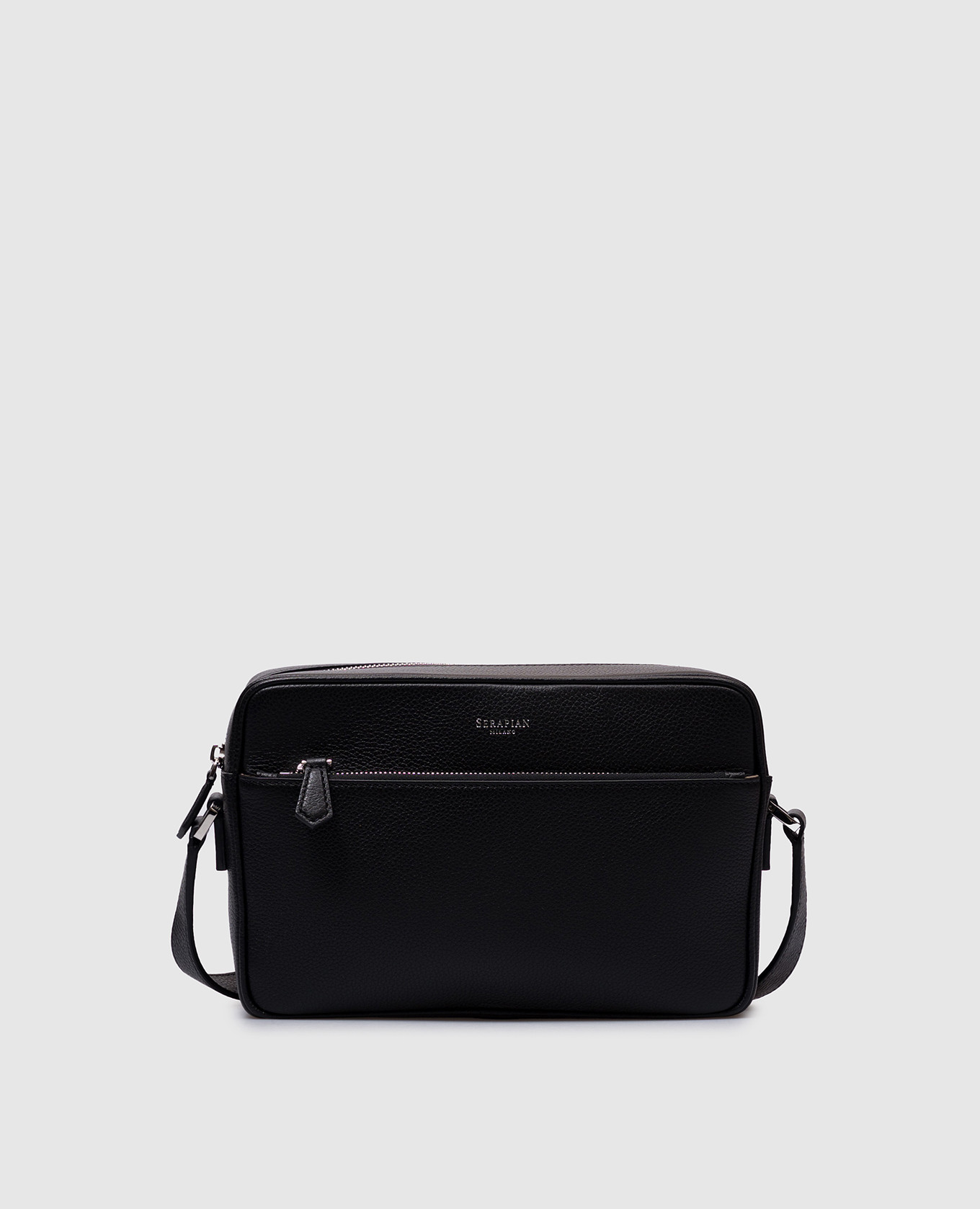 

Black leather bag EAST WEST Serapian