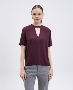 Twinset Burgundy top with logo 252TP2292