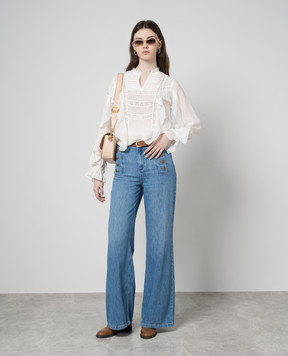 Twinset White shirt with lace 241TP2530