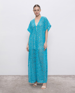 Ermanno Scervino Blue lace cape D464Q601HGJ