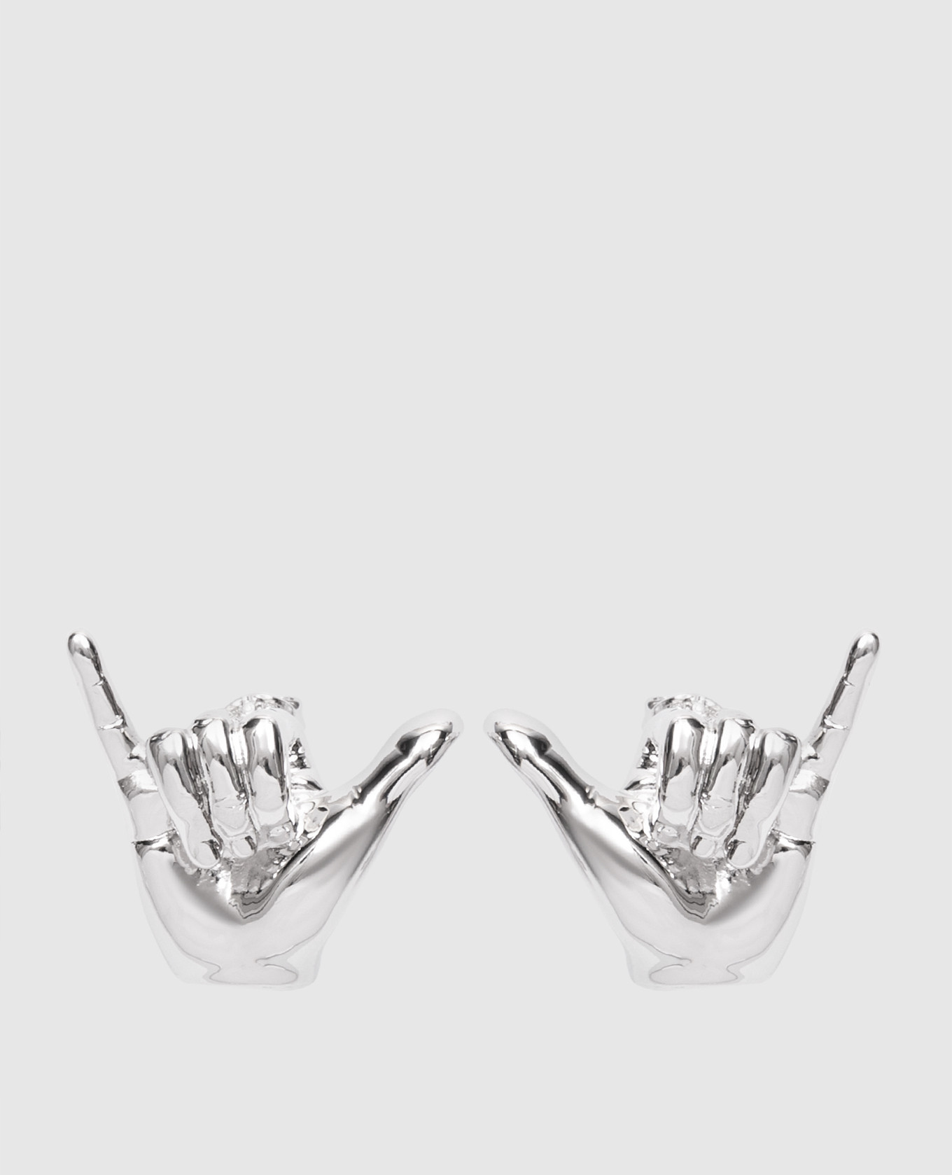 

Silver earrings in the form of hands Y Project