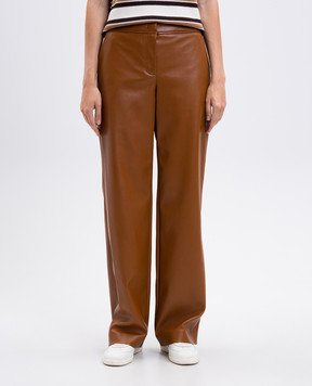 Twinset Brown pants with logo 252TP2231