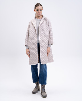 Max Mara Beige quilted jacket ARIANNA with a smell ARIANNA