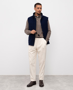 Brunello Cucinelli Blue wool down vest MM4701776