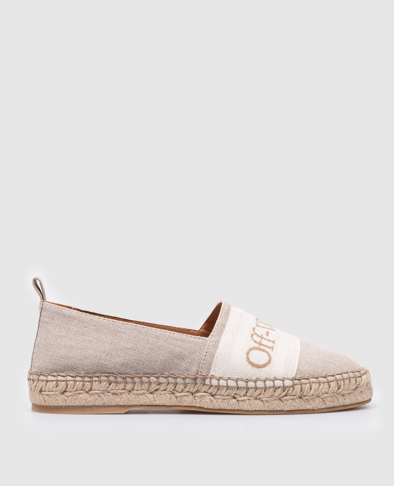 

Bookish beige linen espadrilles Off-White, Бежевый