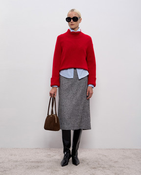LISA YANG Red Fleur cashmere sweater 2022098