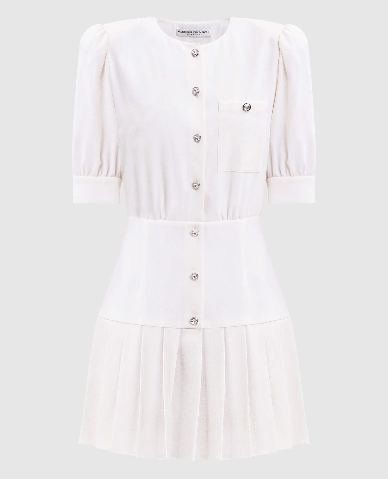 Beige wool dress with pleating Alessandra Rich