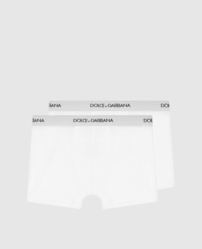 Dolce&Gabbana Children's set of white boxer shorts with logo L4J701ON00G