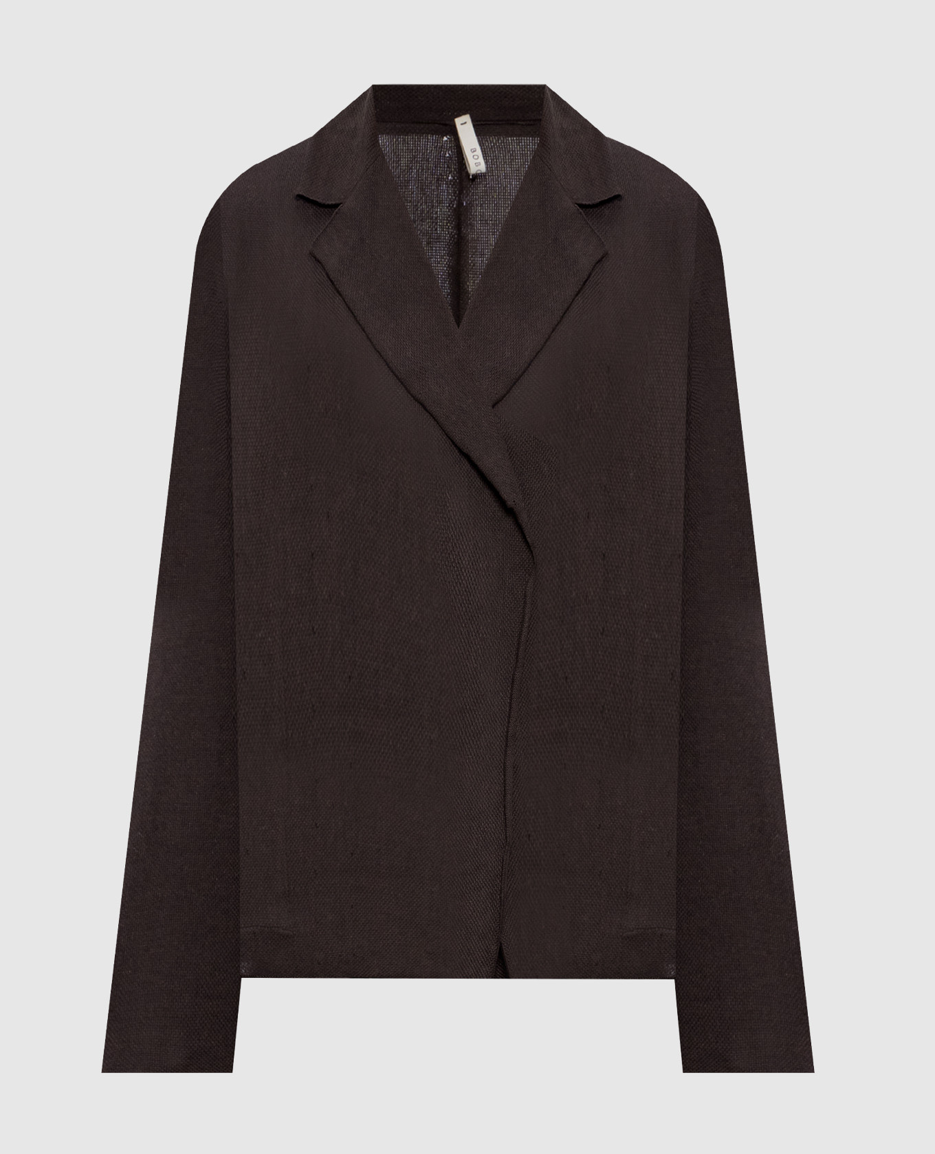 

Brown linen and silk jacket BOBOUTIC