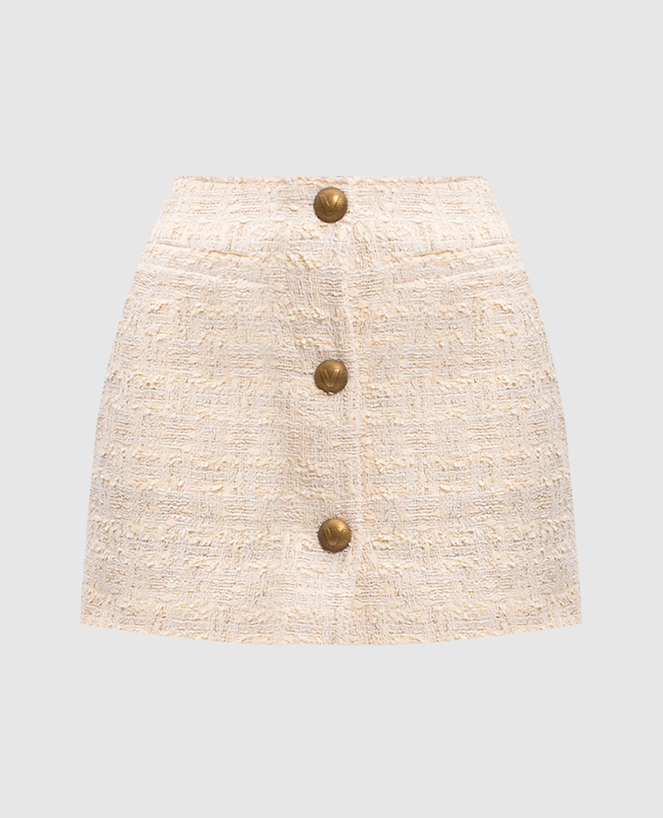

Beige tweed mini skirt with lurex Vetements