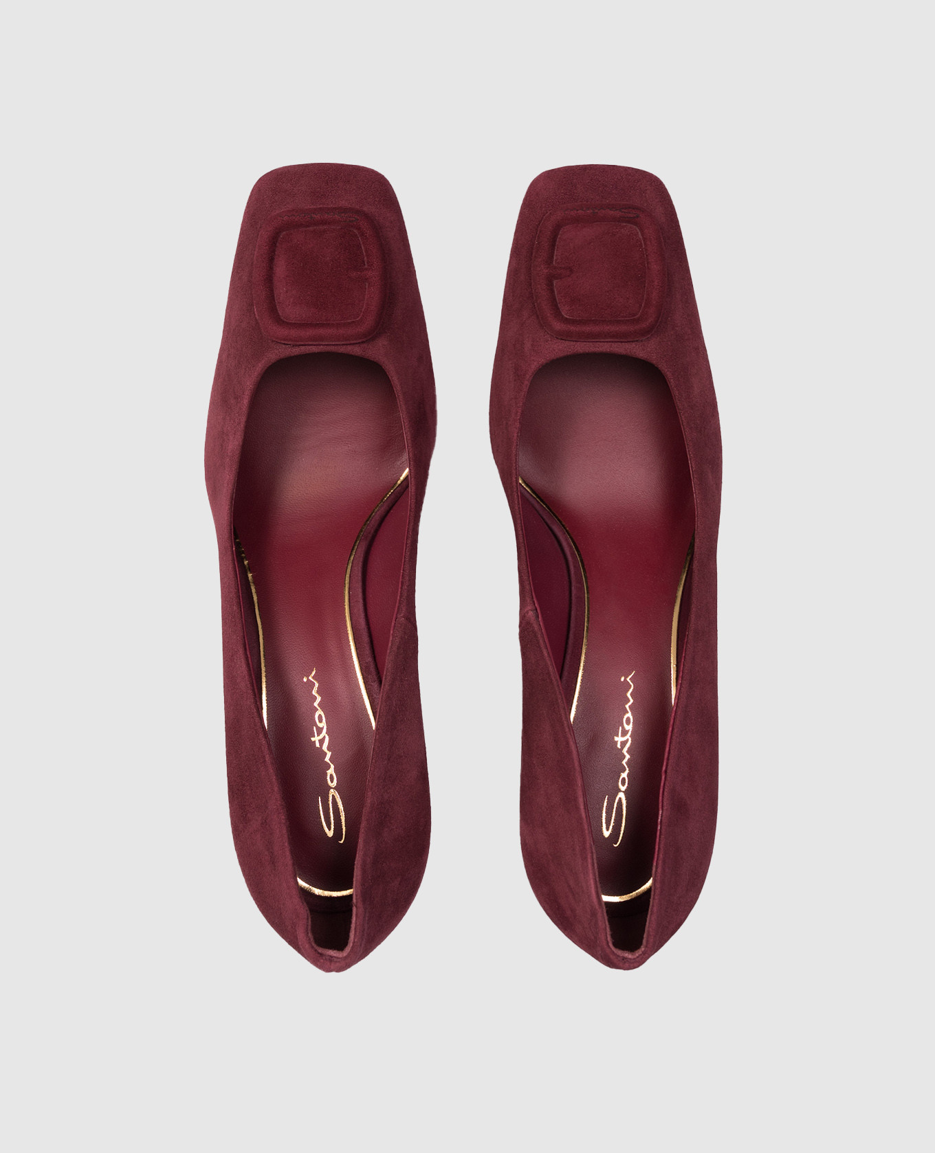 

Burgundy suede shoes Santoni