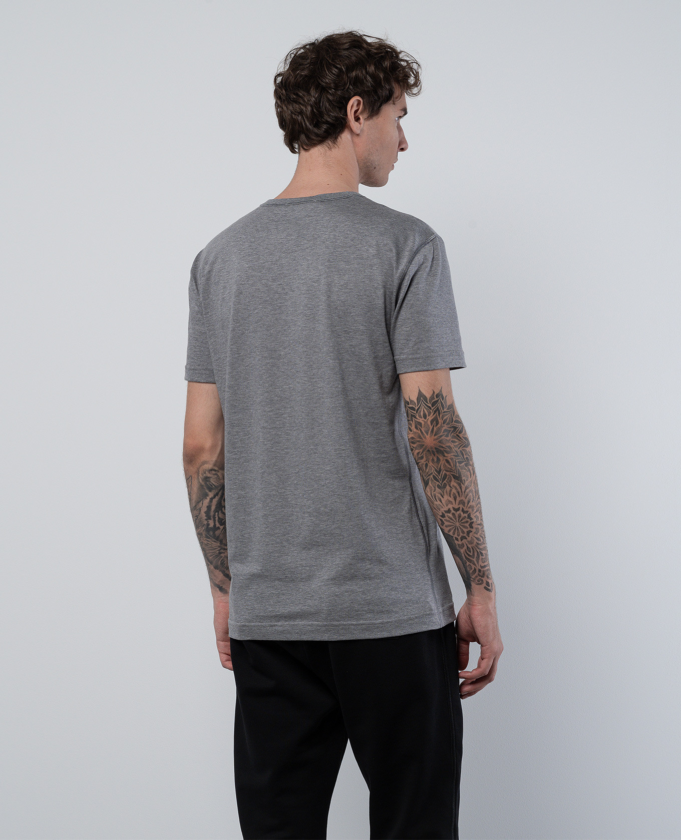 Gray t-shirt with metallic logo Dolce&Gabbana 4