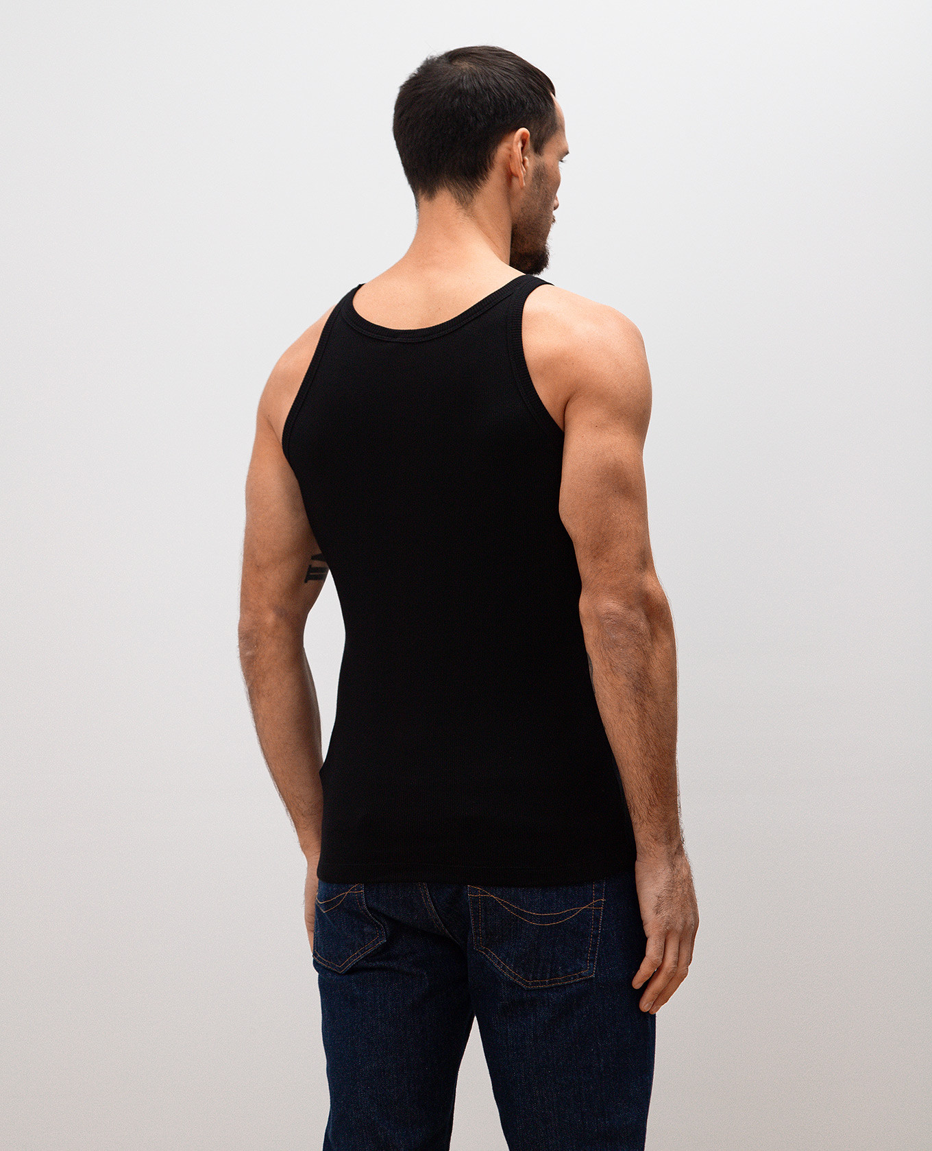 

Black ribbed T-shirt with logo patch Dolce&Gabbana