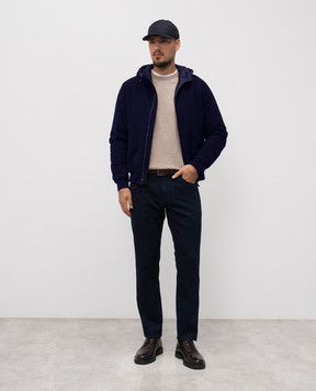 MooRER ONIRO blue down jacket made of wool and cashmere ONIROLSL