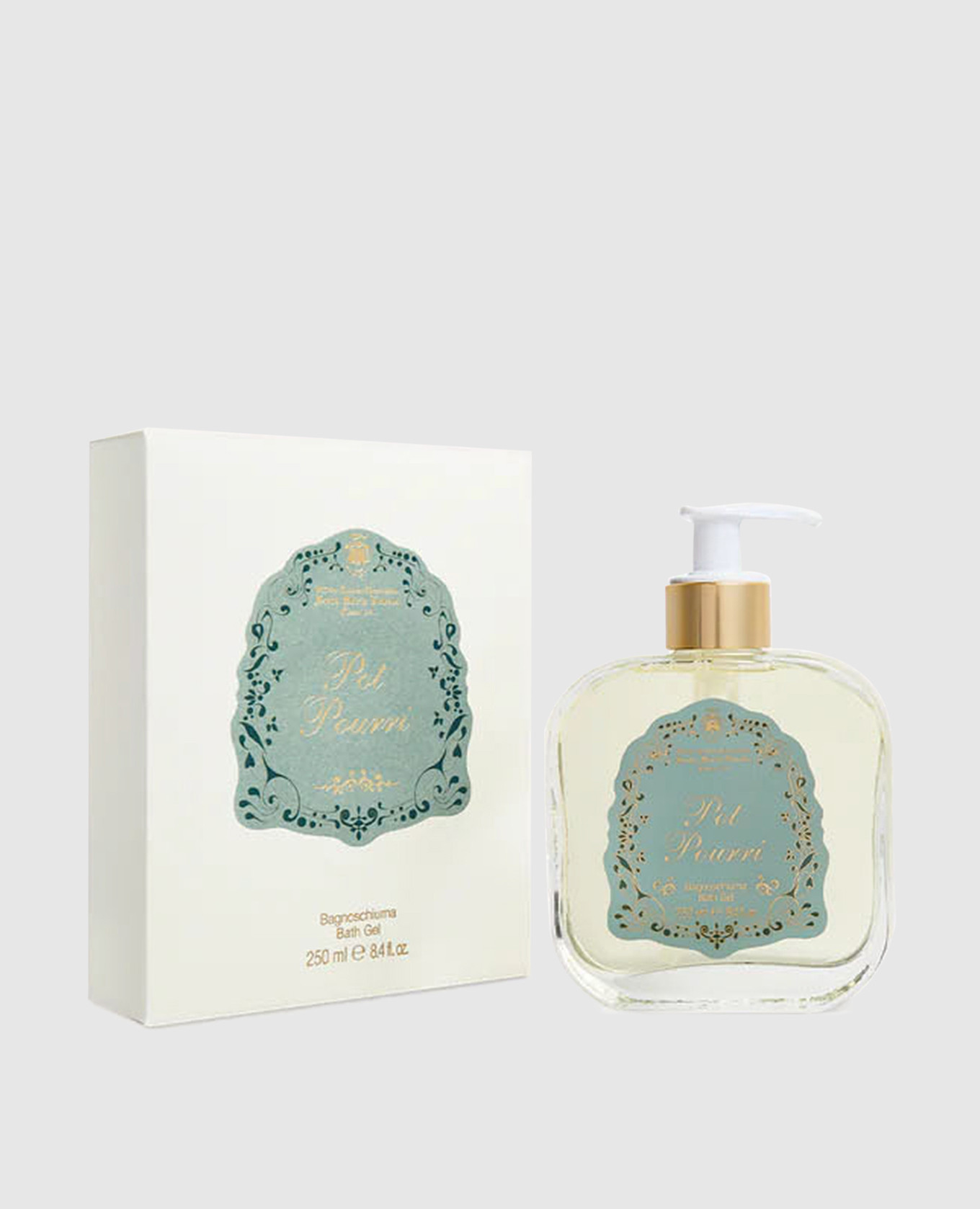 Women's shower gel pot pourri in a glass container with a dispenser of 250 ml santa maria novella