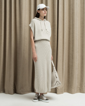 Brunello Cucinelli Gray midi skirt M19196989