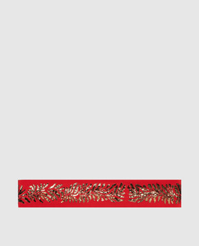 Vionnet Red silk belt with appliqué ACVAE13007T1003