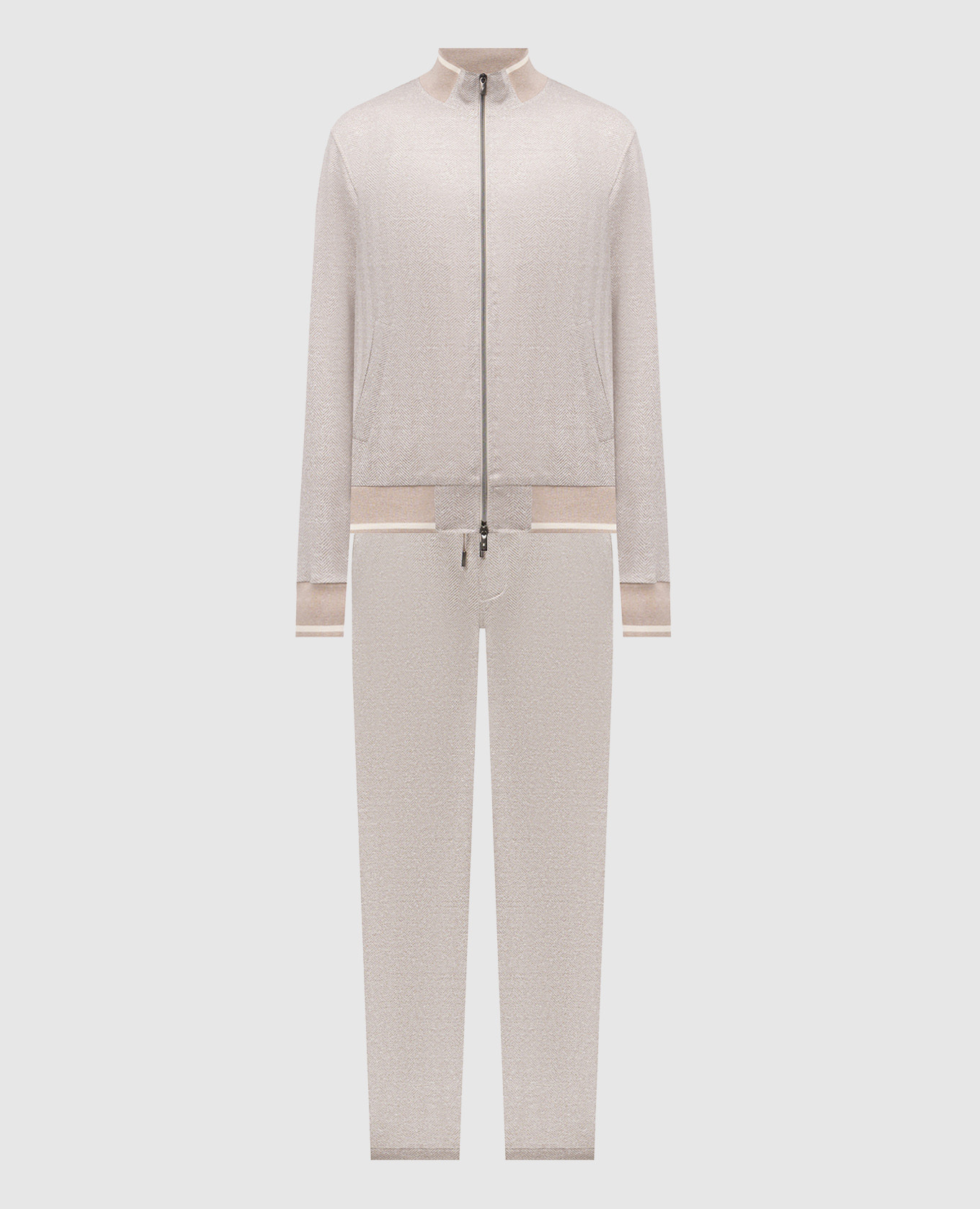 

Beige tracksuit with linen CAPOBIANCO