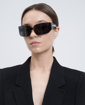Balenciaga Black Mono Square Sunglasses 830307T0003w