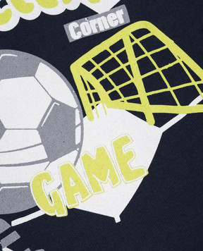 RiminiVeste Children's blue Gery pajamas with a football print R25085