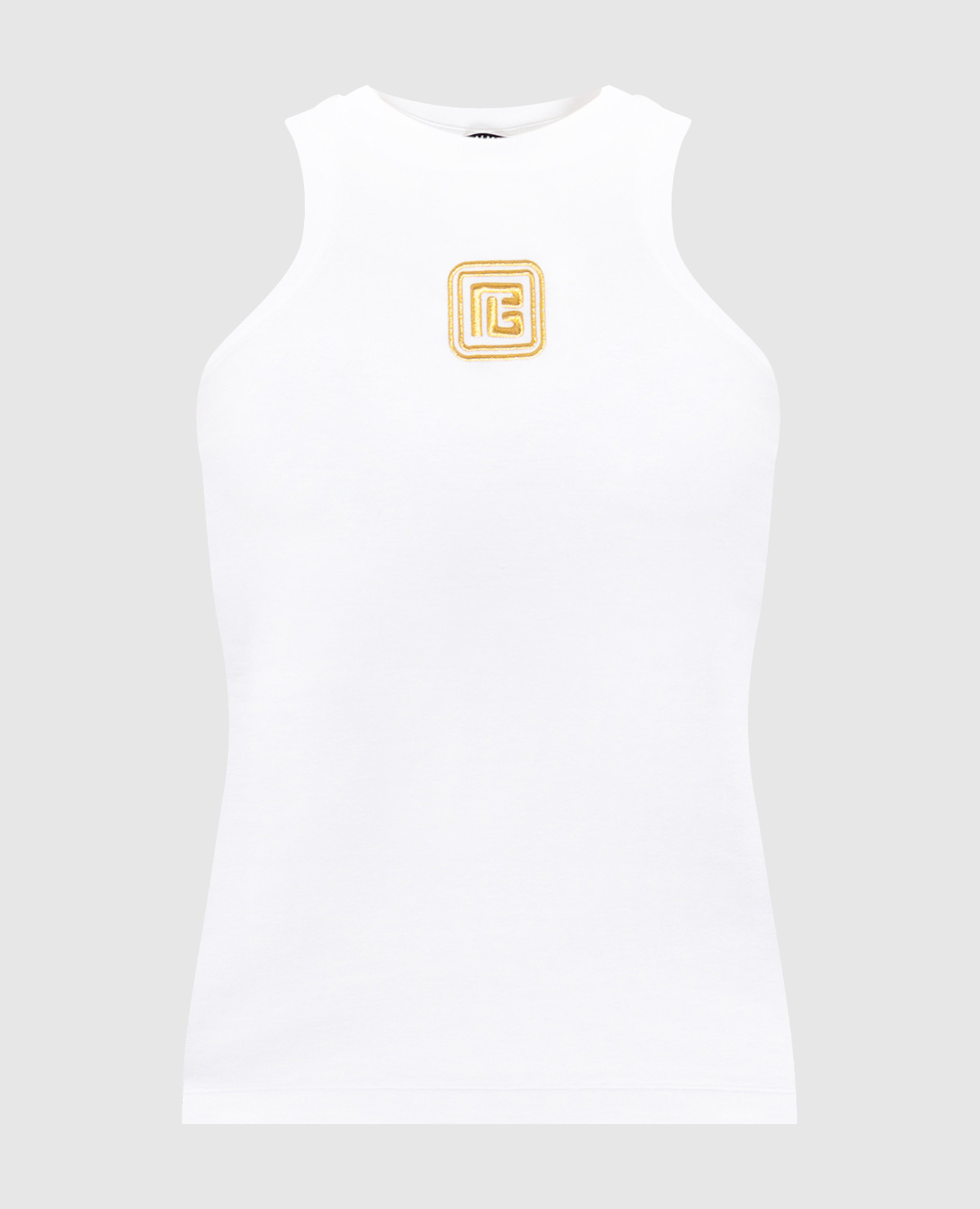 

White top with Retro PB logo embroidery Balmain